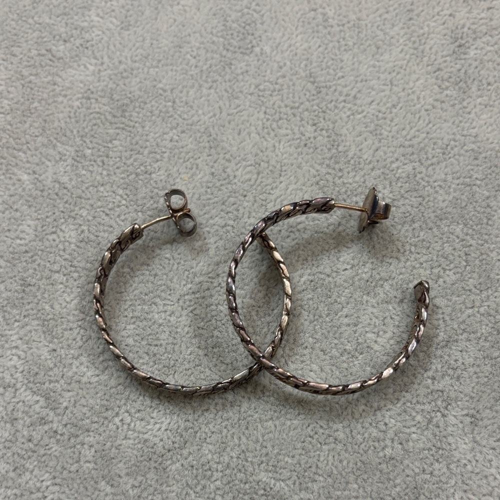 John Hardy Silver Hoop Earrings